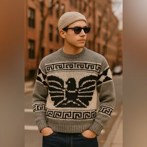 RARE Vintage 80’s Tundra Wool Eagle Knit Sweater